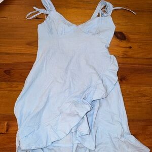 Light Blue Ruffle Dress